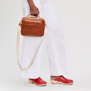 Clare V. Cream Braided Rope Crossbody Strap